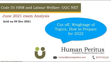 HRM & LW Code 55 - Overall analysis of June 2021 paper- UGC NET