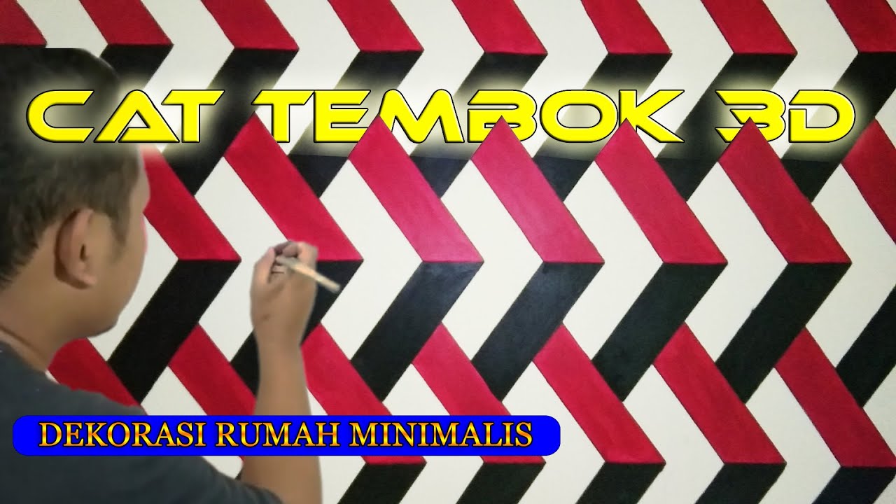 KREATIF CAT  3D TEMBOK KAMAR SIMPLE 3D WALL PAINTING 