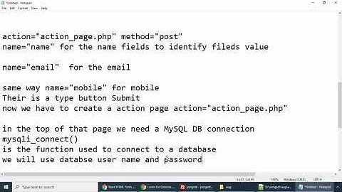 Store HTML Form Data to MySQL Database table