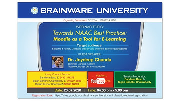 Webinar on "Towards NAAC Best Practice: Moodle as a tool for E-Learning"