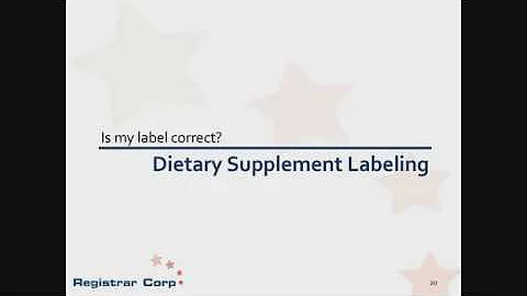 U.S. FDA Regulations for Dietary Supplements