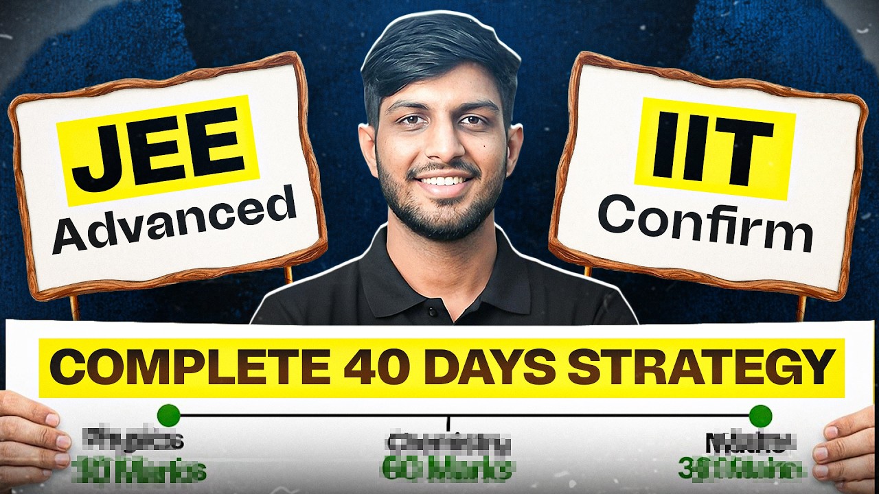JEE Advanced 2026 40 Days Strategy to Get IIT Complete Study Plan After ...