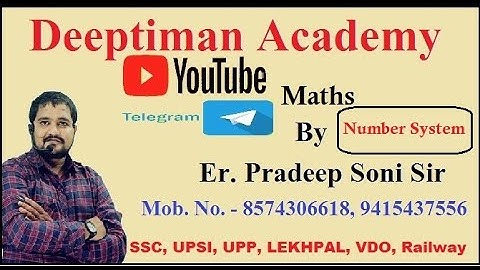 NUMBER SYSTEM BY Er. PRADEEP SONI SIR