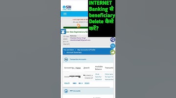sbi net banking se beneficiary delete kaise karen | #shorts #youtubeshort#sbiinternetbanking #sbi