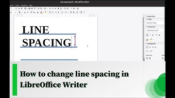 How to change line spacing in LibreOffice Writer