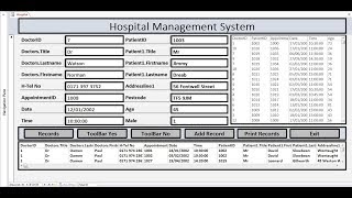 How to Create Hospital Management Systems in MS Access with Form Using VBA - Part 1 of 2