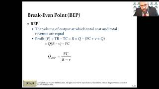 Ch 5: Capacity planning- Part 6 - Break-even point