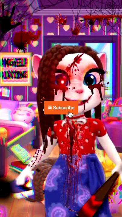 What happened to my talking angela 2 😱scary#mytalkingangela2 #scary #angela #creepy #gaming #shorts