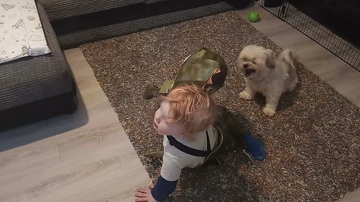 Cute Little T-Rex with Best Friend Daisy