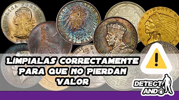 ¿Qué utilizan los profesionales para limpiar las monedas?