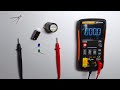 Capacitor charge by multimeter