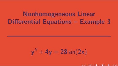 Differential Equations | Undetermined Coefficients Example 3