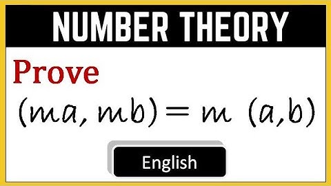 number theory question in English|(ma, mb)=m(a, b)