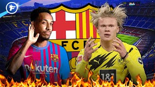 Aubameyang se PRÉPARE déjà à la GUERRE contre Haaland au Barça | Revue de presse
