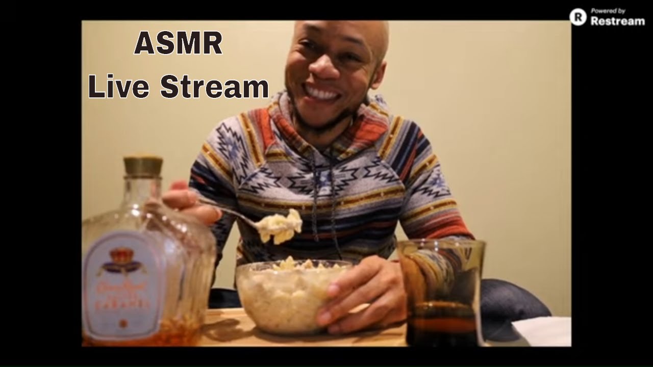 Friday Live Stream ASMR With Stir Crazy Sounds Mukbang Food Porn Male