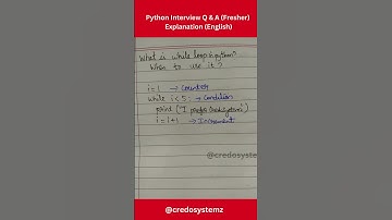 While Loop in Python #20 #English #shorts #fresher #credosystemz #interview #tutorial  #trending