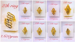 Latest Gold Designer Rings/Wedding Rings for women with weight