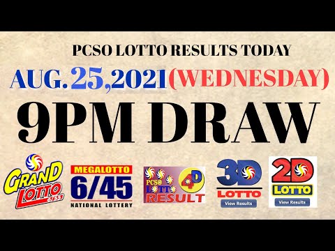 Lotto Result Today 9pm August 25 2021 6/55 6/45 4D Swertres Ez2 PCSO