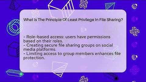 What Is The Principle Of Least Privilege In File Sharing? - Everyday-Networking