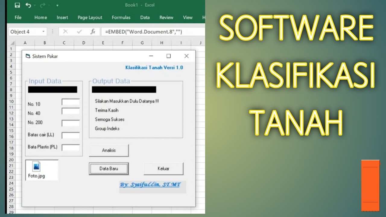 Software Klasifikasi Tanah