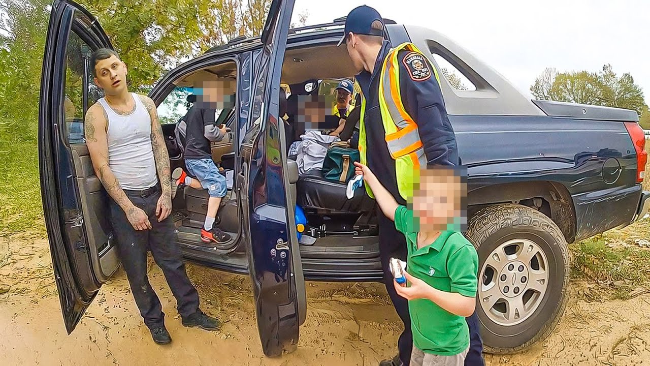 Impaired Dad Crashes Truck With His 3 Kids Inside