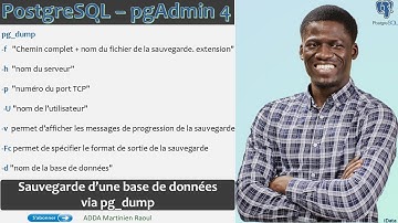 Sauvegarde d’une base de données via pg_dump - PostgreSQL #36