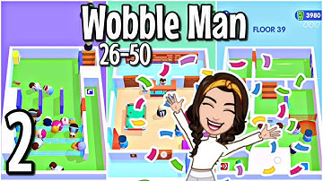 Wobble Man Gameplay Walkthrough Part 2 | Level 26 - 50