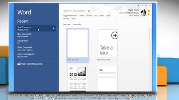 Save Word 2013 Documents directly to SkyDrive® on Windows® 8