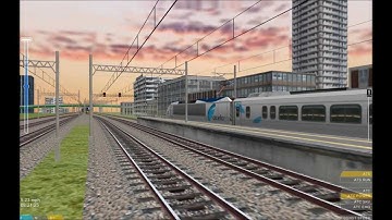 OpenBVE HD: Amtrak 10 Car Acela Express Makes Station Stop Along Holland Maastricht Route