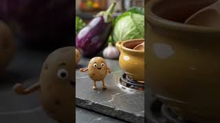 #miniature #claypotcooking #miniaturecooking #food #minivlog #shorts #aaloosabji #satisfyingasmr #ai