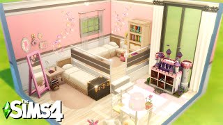 Platform Twin Girls Bedroom: The Sims 4 Room Building #Shorts