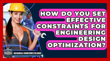 How Do You Set Effective Constraints For Engineering Design Optimization?