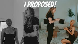 I PROPOSED!!! *WITH A CUSTOM CARTOON OF US* | Lesbian Couple