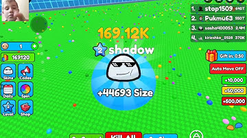 Playing eat blobs simulator in roblox