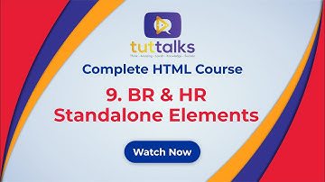 9 - BR and HR Standalone Elements  in HTML | HTML Tutorial for Beginners in Urdu/Hindi