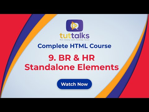 9 - BR and HR Standalone Elements  in HTML | HTML Tutorial for Beginners in Urdu/Hindi