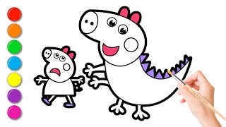 Peppa Pig And Friend Drawing, Painting, Coloring For Kids and Toddlers