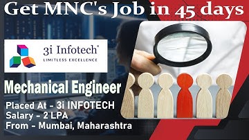 Congrats, Shreyash | MECHANICAL ENGINEER | 2 LPA | Got Selected as System Engineer in "3i INFOTECH"