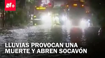 Alertan por lluvias fuertes en gran parte del país; Muere joven y se abre socavón en Jalisco