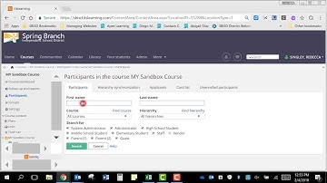 Creating a course and adding participants how to with cursor highlights