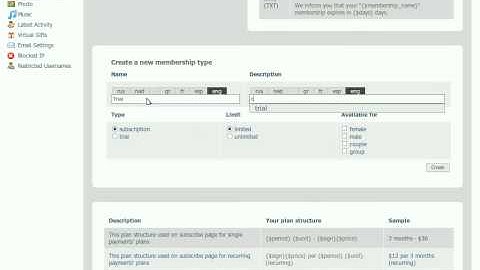 SkaDate membership types configuration (Prior to SkaDate X)