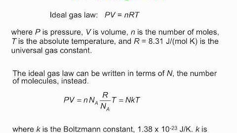 PY105 pre-class video for session 38 - The ideal gas law and kinetic theory