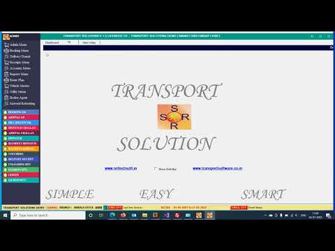 Transport Software : How to login and create Masters