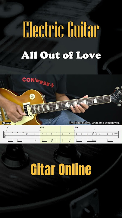 All Out of Love - Air Supply - Guitar Instrumental Cover Tab #guitarlessons