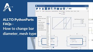 FAQ | How to change bar diameter, mesh type in ALLTO PythonParts Wealth
