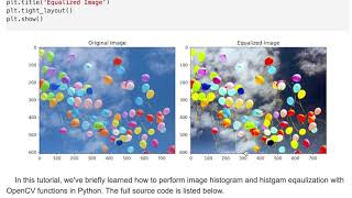 Image Histograms and Equalization Example with OpenCV in Python