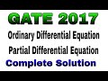 GATE 2017 Math Solutions: ODE & PDE 📘