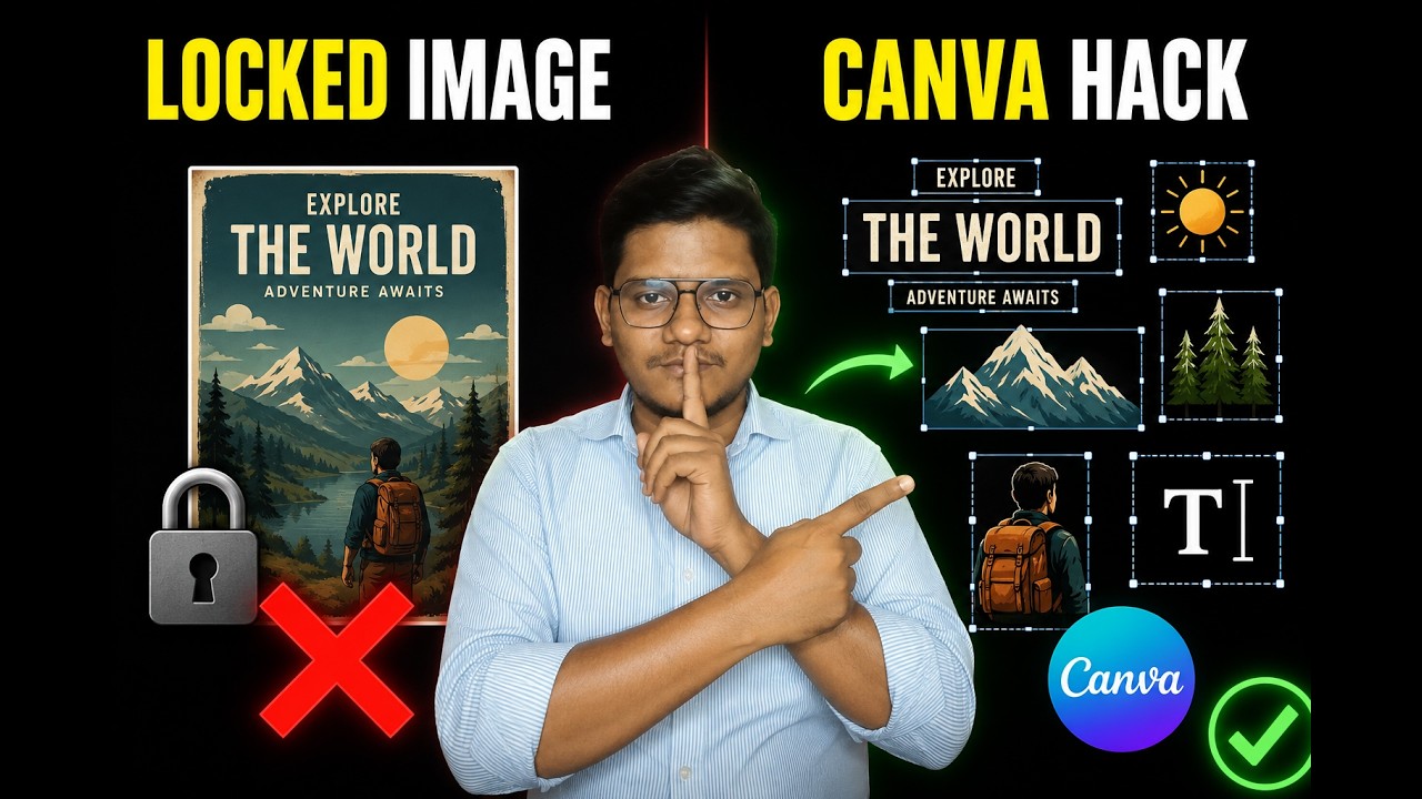 Turn ANY Image into FULLY Editable Vector in Canva! 🔥 (Change Text, Logos & Icons Easily)