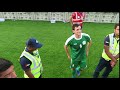 Turkmenistan international player Ruslan Mingazov is greeting supporters