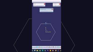 Day -5 Boost Your CAD Skills! CATIA V5 Hexagon Command Explained in 60s